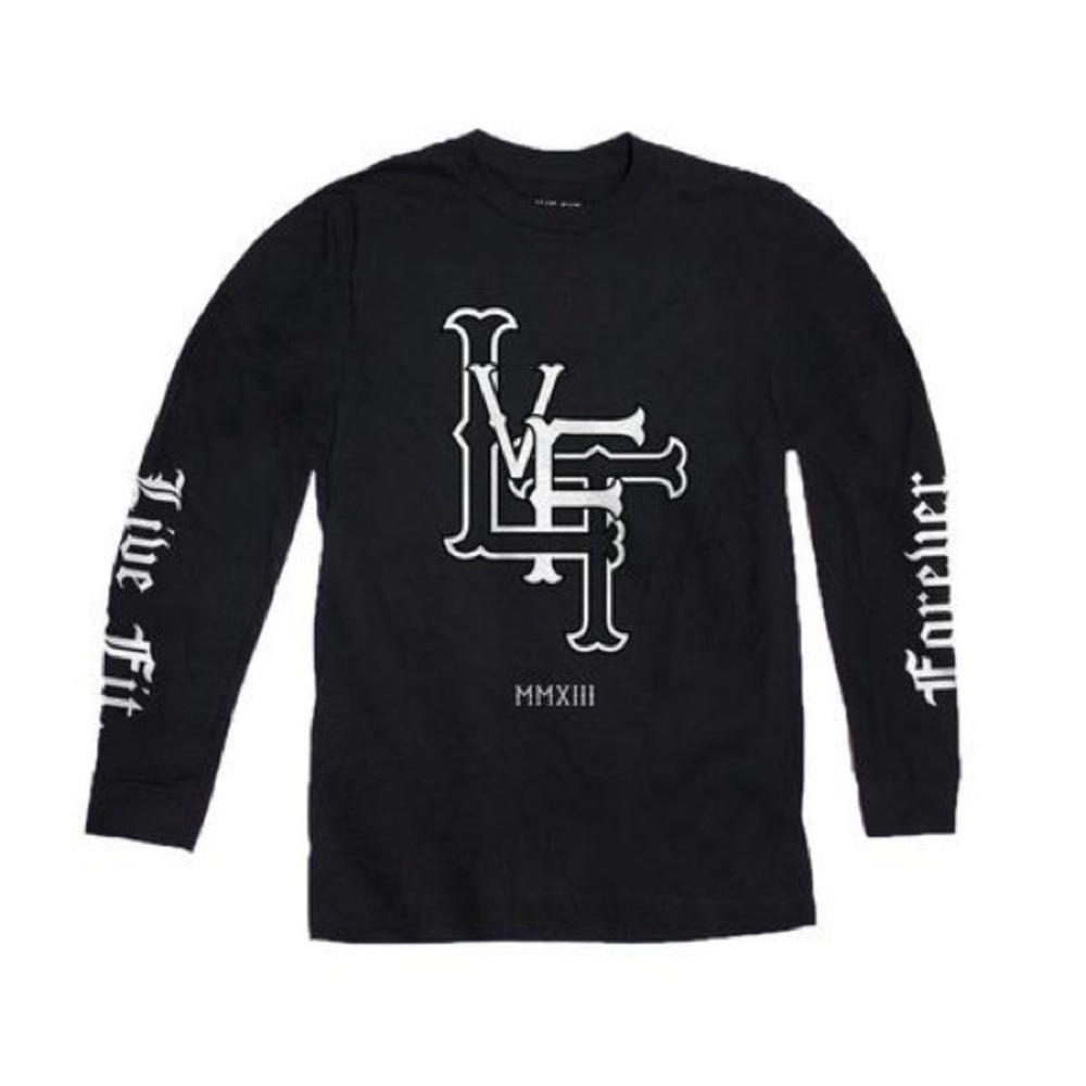 Live Fit Unisex Bodybuilding Long Sleeve Tee S